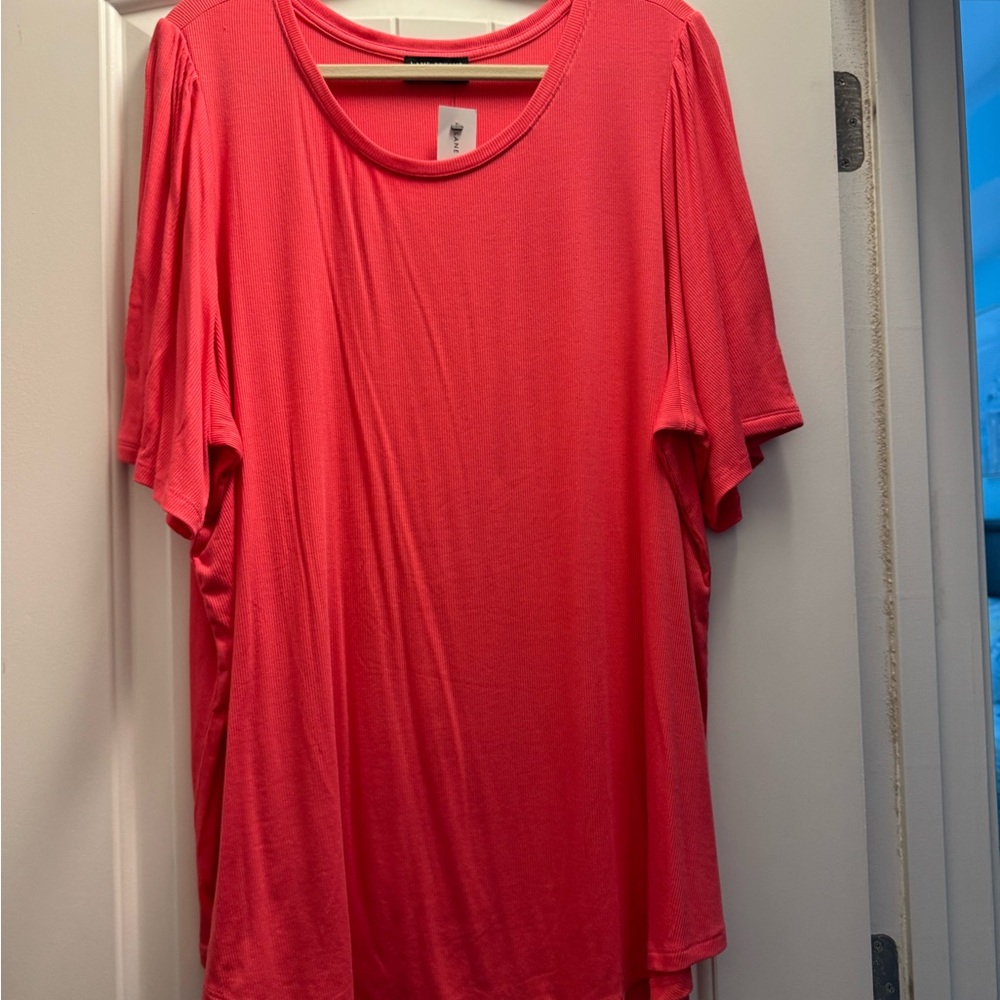 Lane Bryant Pink Short Sleeve Tee